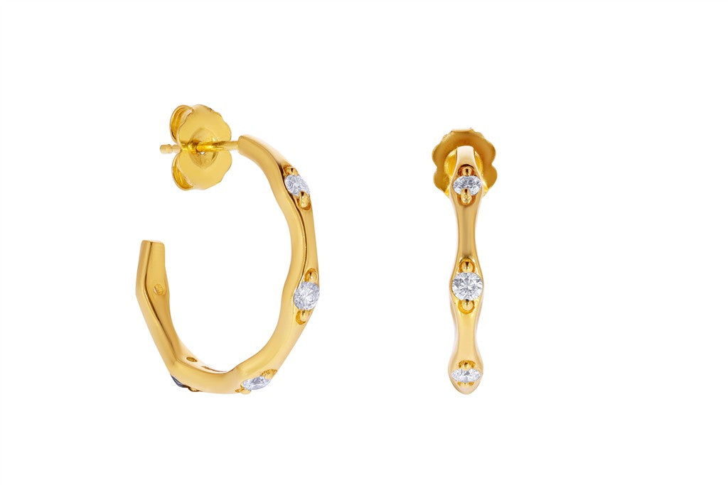 Diamond Hoop Earrings
