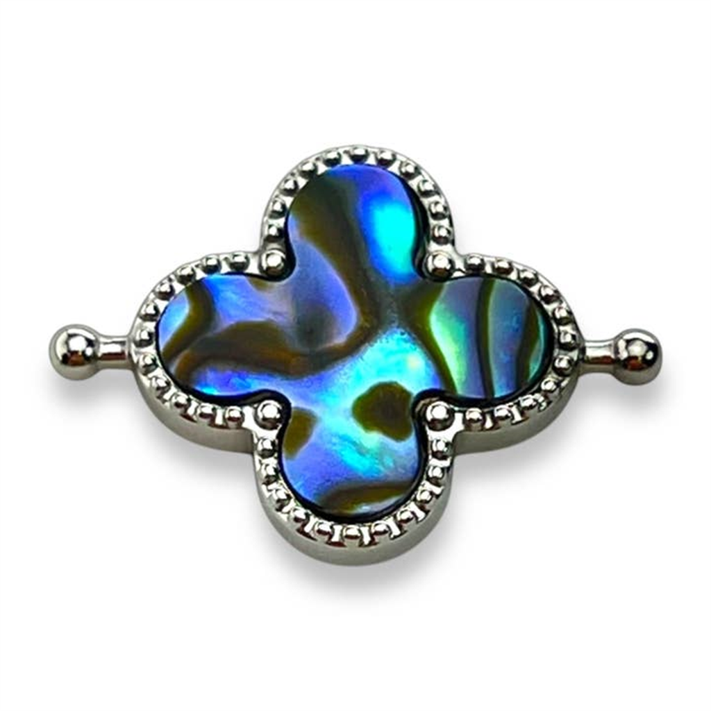 CONQUERing Abalone Shell Quatrefoil Crystal Element