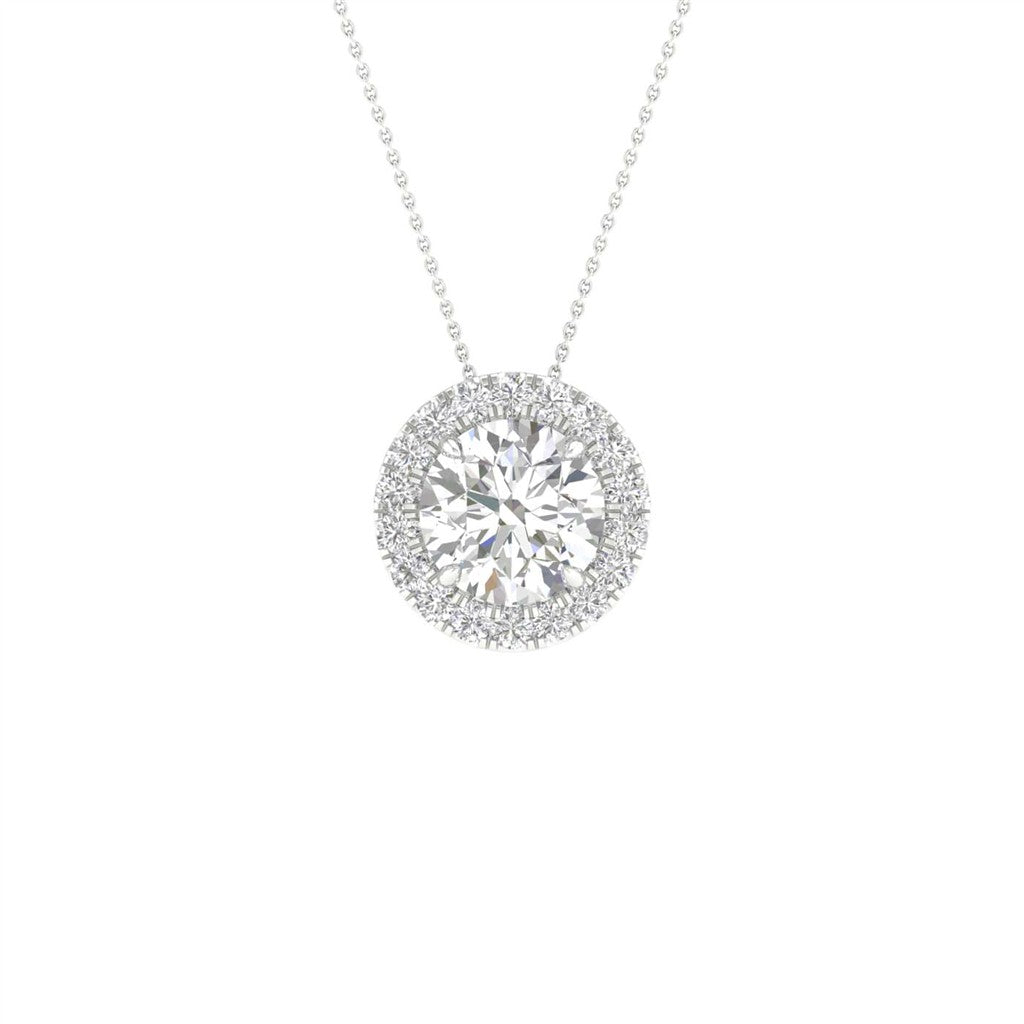 Halo Diamond Pendant