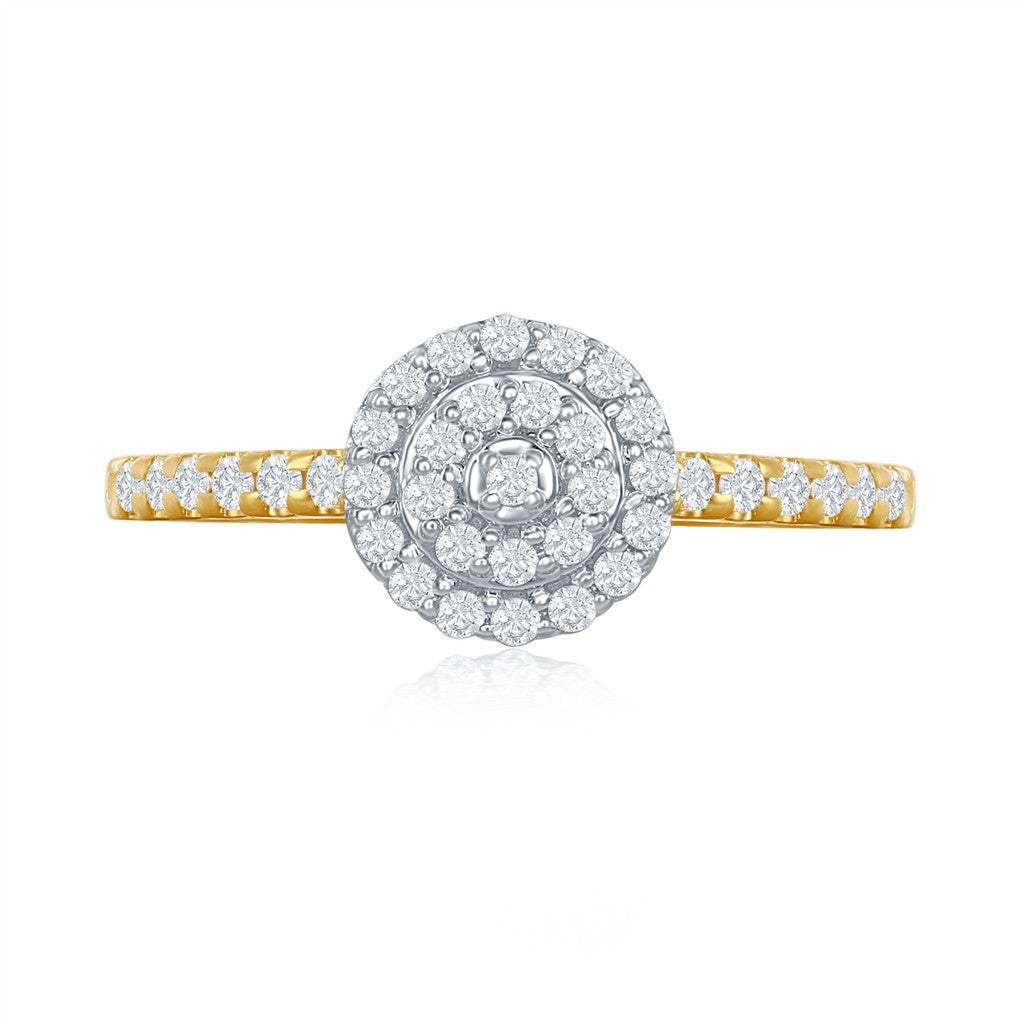 14K Yellow Gold Diamond Engagement Ring