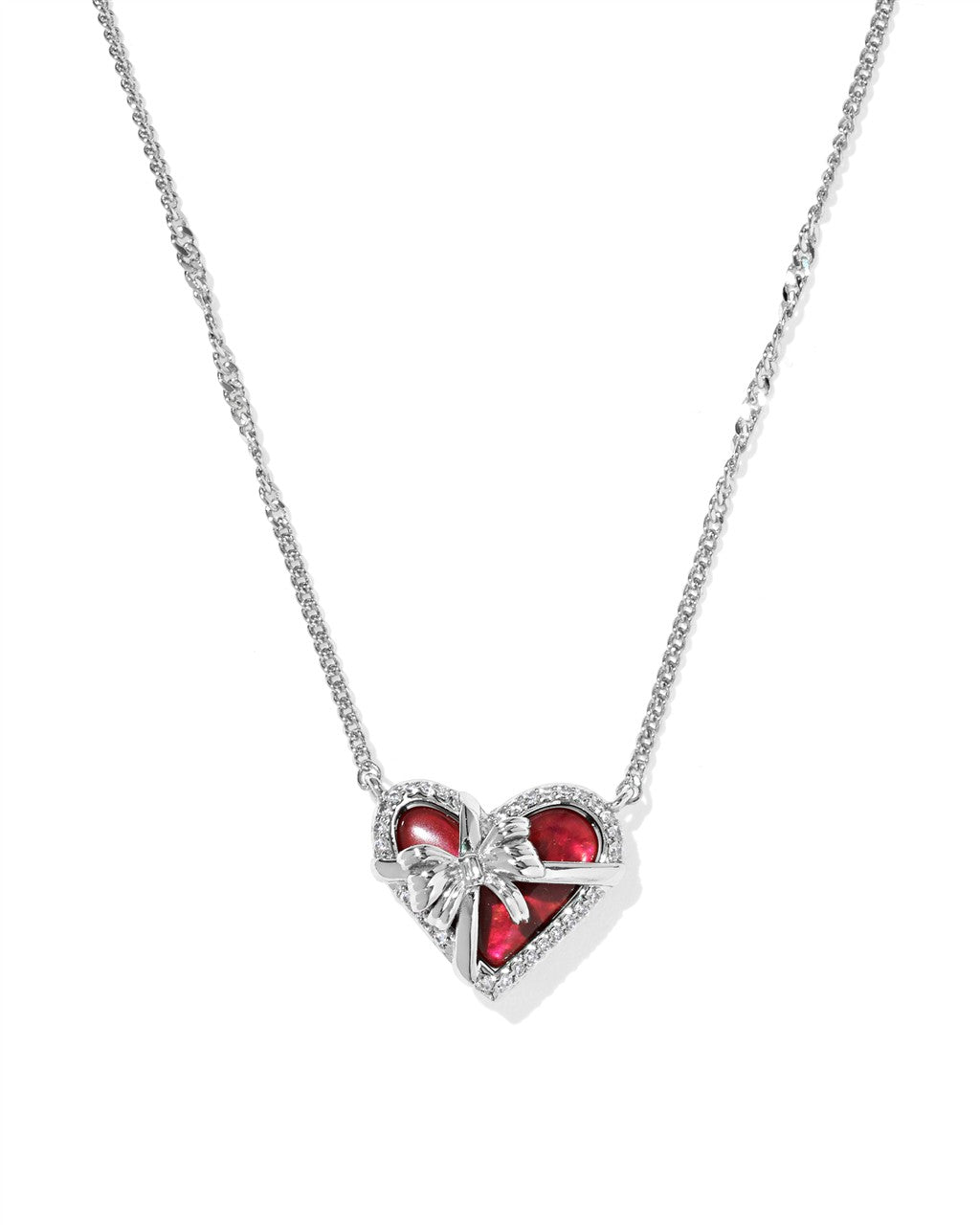 Ari Heart Bow Short Pendant Necklace