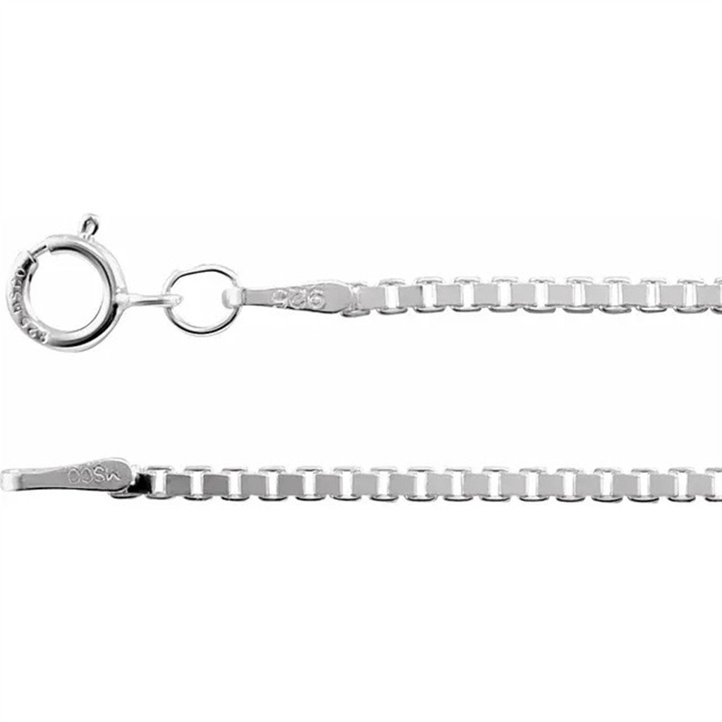 Sterling Silver Diamond-Cut Box Chain