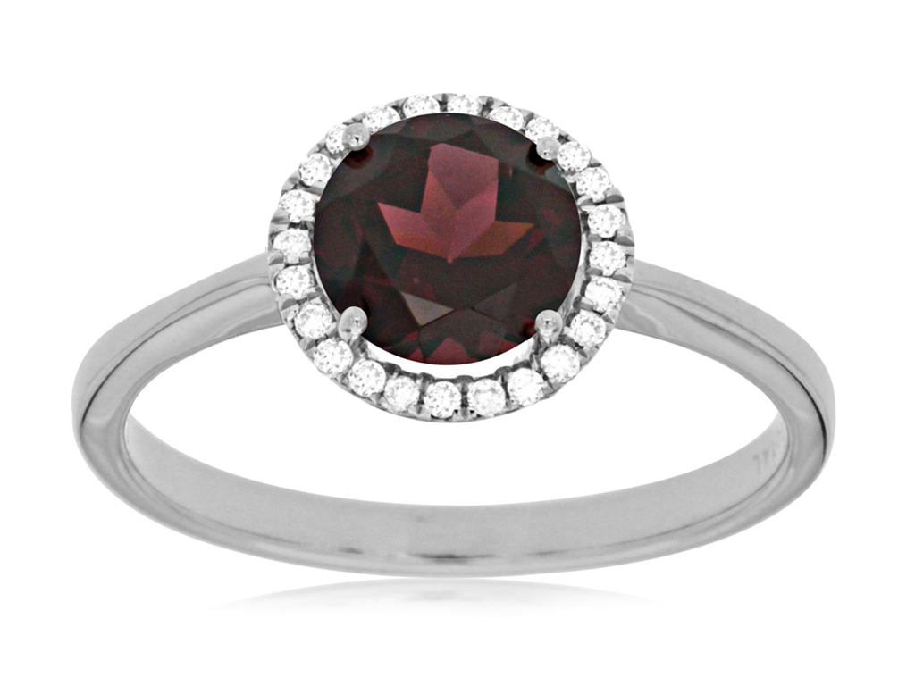 Garnet and Diamond Ring