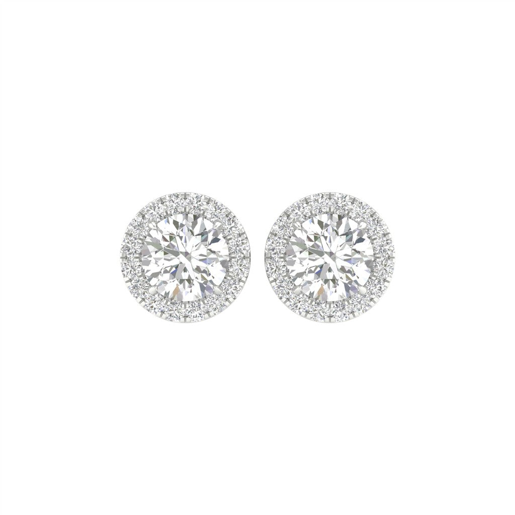 Halo Diamond Studs