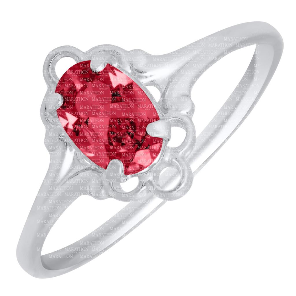 SS July Birthstone Ring