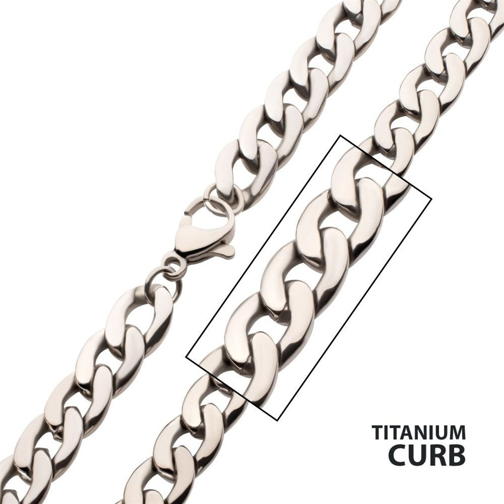 Titanium Curb Chain Necklace