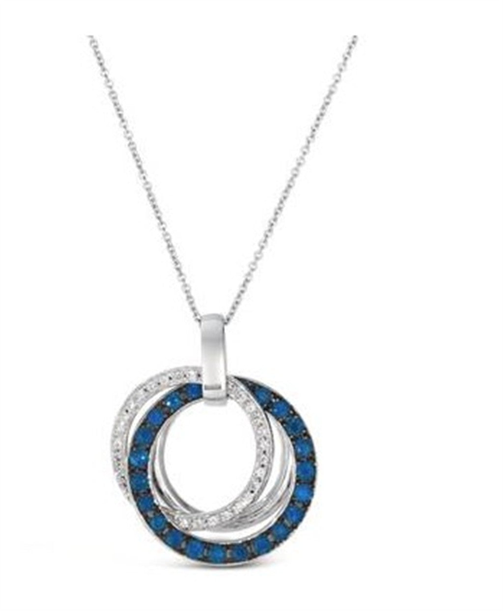 Sapphire and Diamond Pendant Necklace