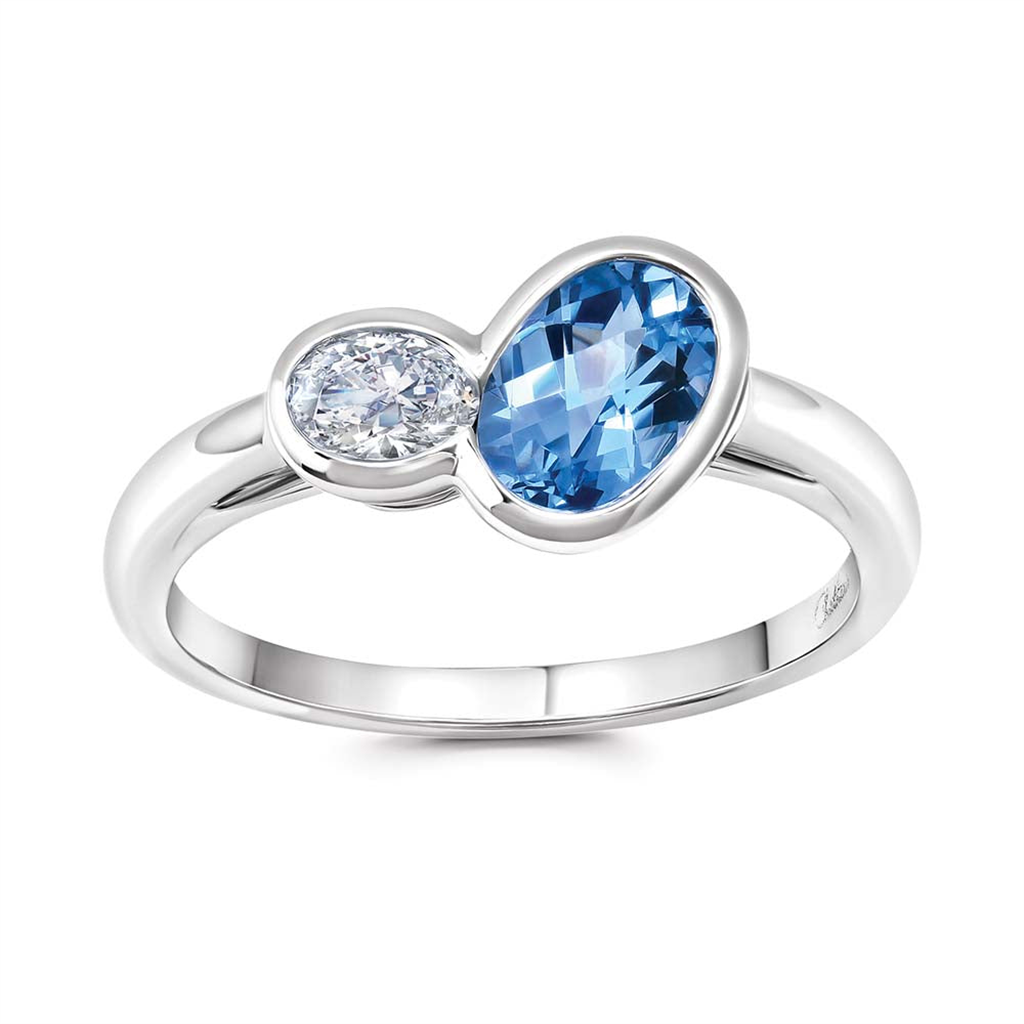 Aqua Blue Spinel Ring