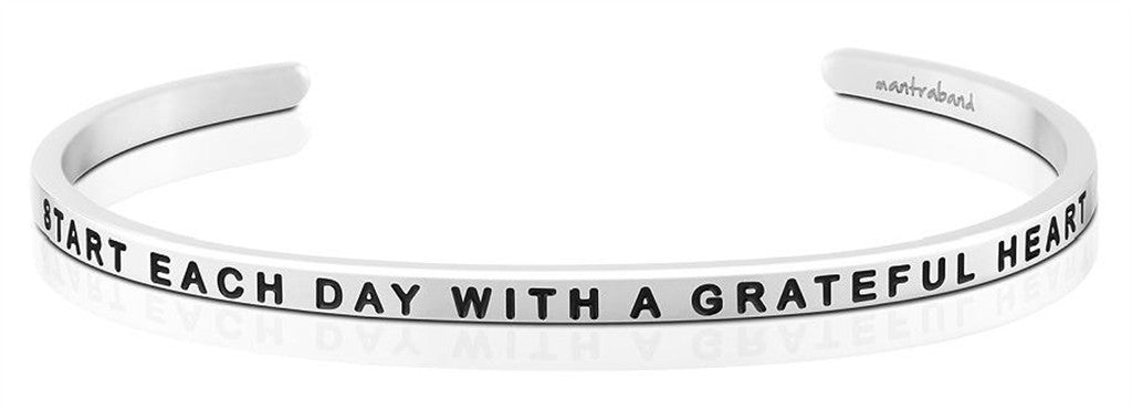 Start Each Day With A Grateful Heart Bangle Bracelet