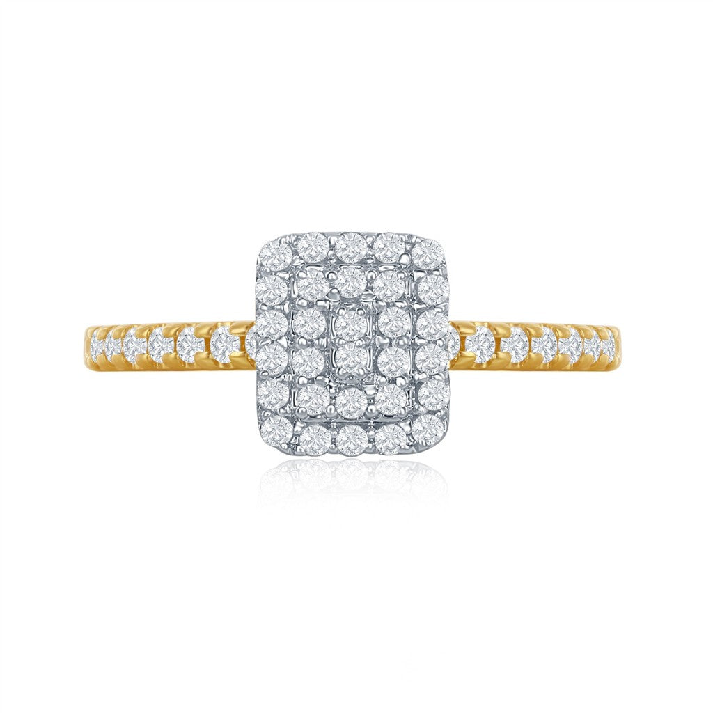 14K Yellow Gold Diamond Engagement Ring