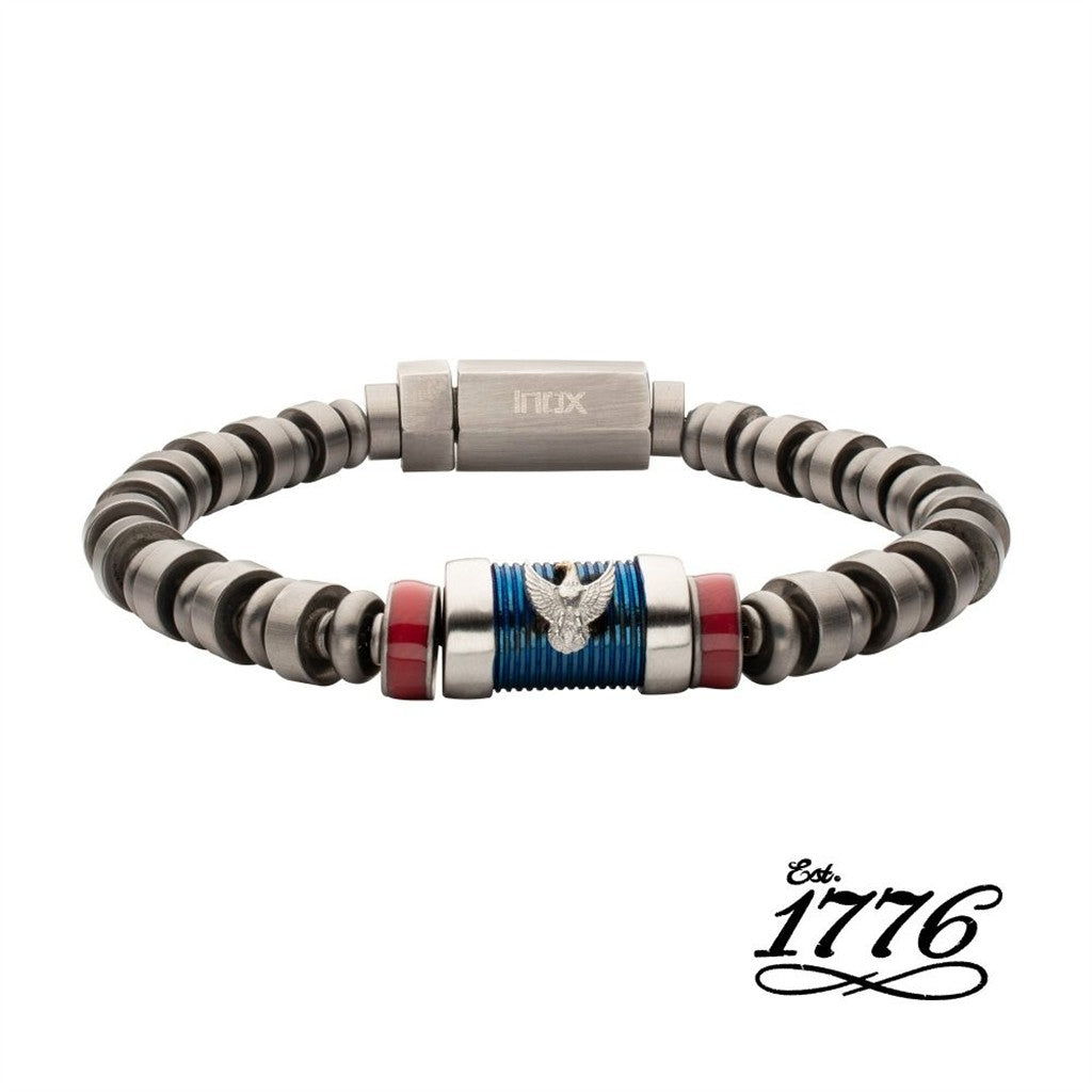 Inox EST. 1776: Matte Steel Bead Bracelet