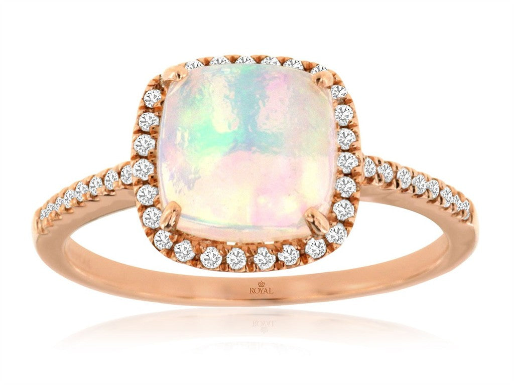 Opal & Diamond Ring