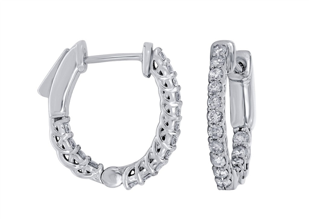 Diamond Huggie Earrings