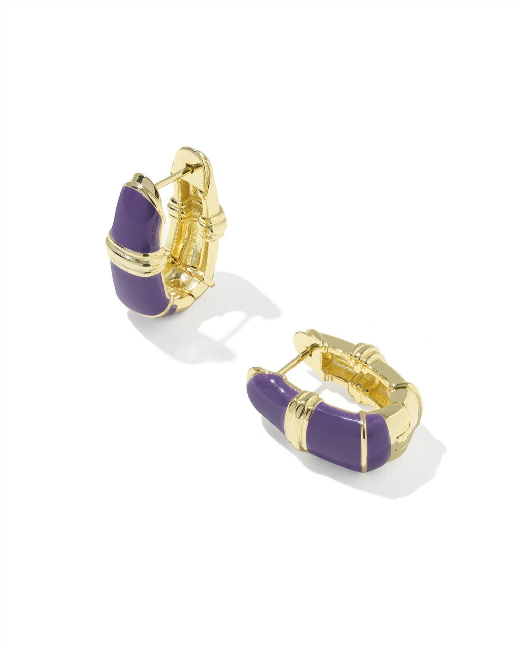 Courtney Enamel Huggie Earrings
