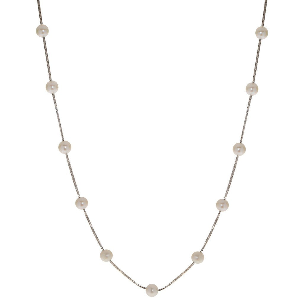 Freshwater Pearl Tin Cup Necklace