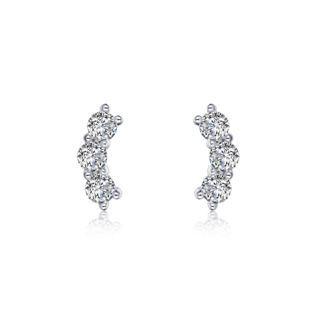 Lafonn 3 Stone Stud Earrings