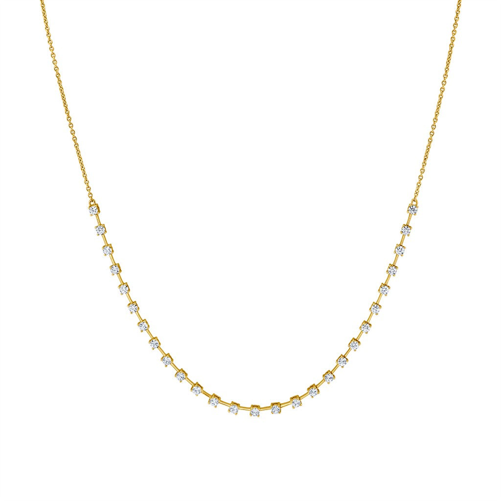 Eternelle Spaced Diamond Necklace