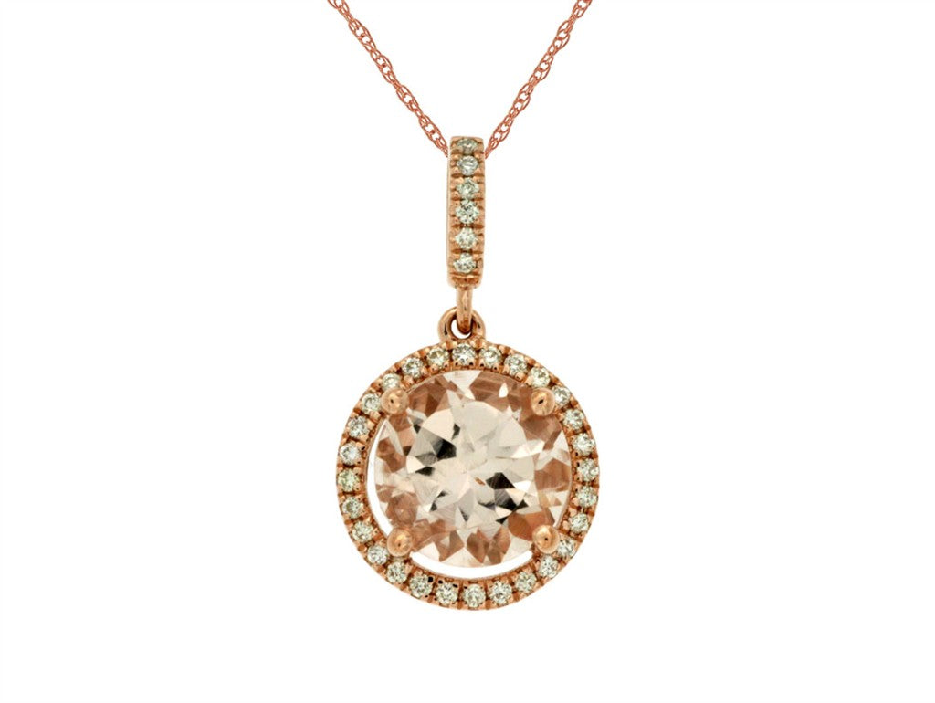 Morgantie  & Diamond Pendant