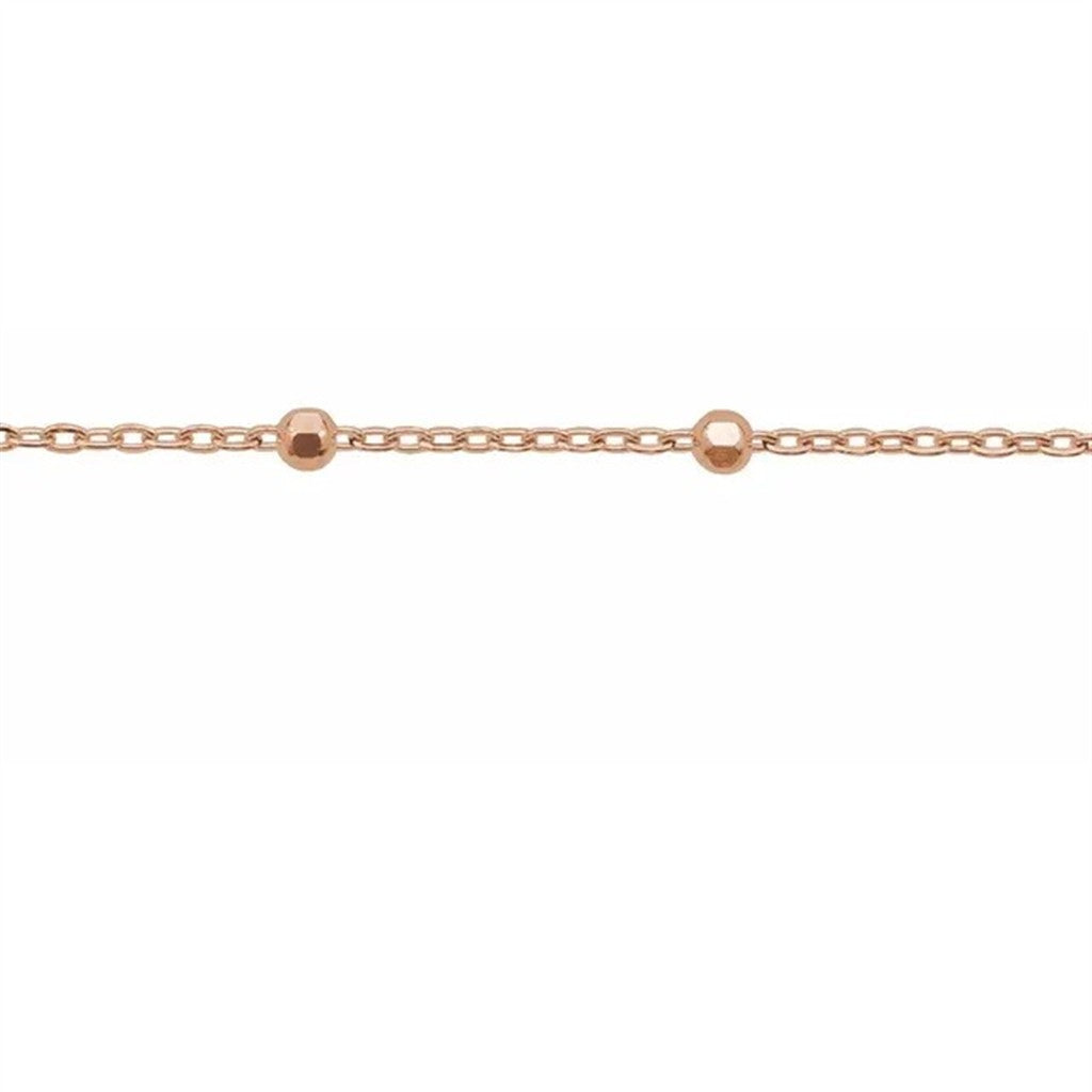 Cable Chain with Faceted Beads