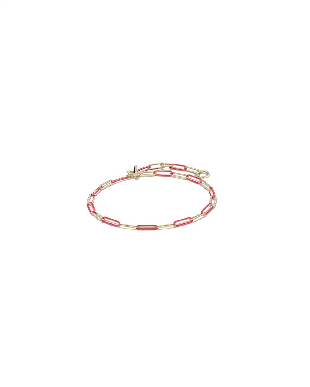 Courtney Enamel Link and Chain Bracelet