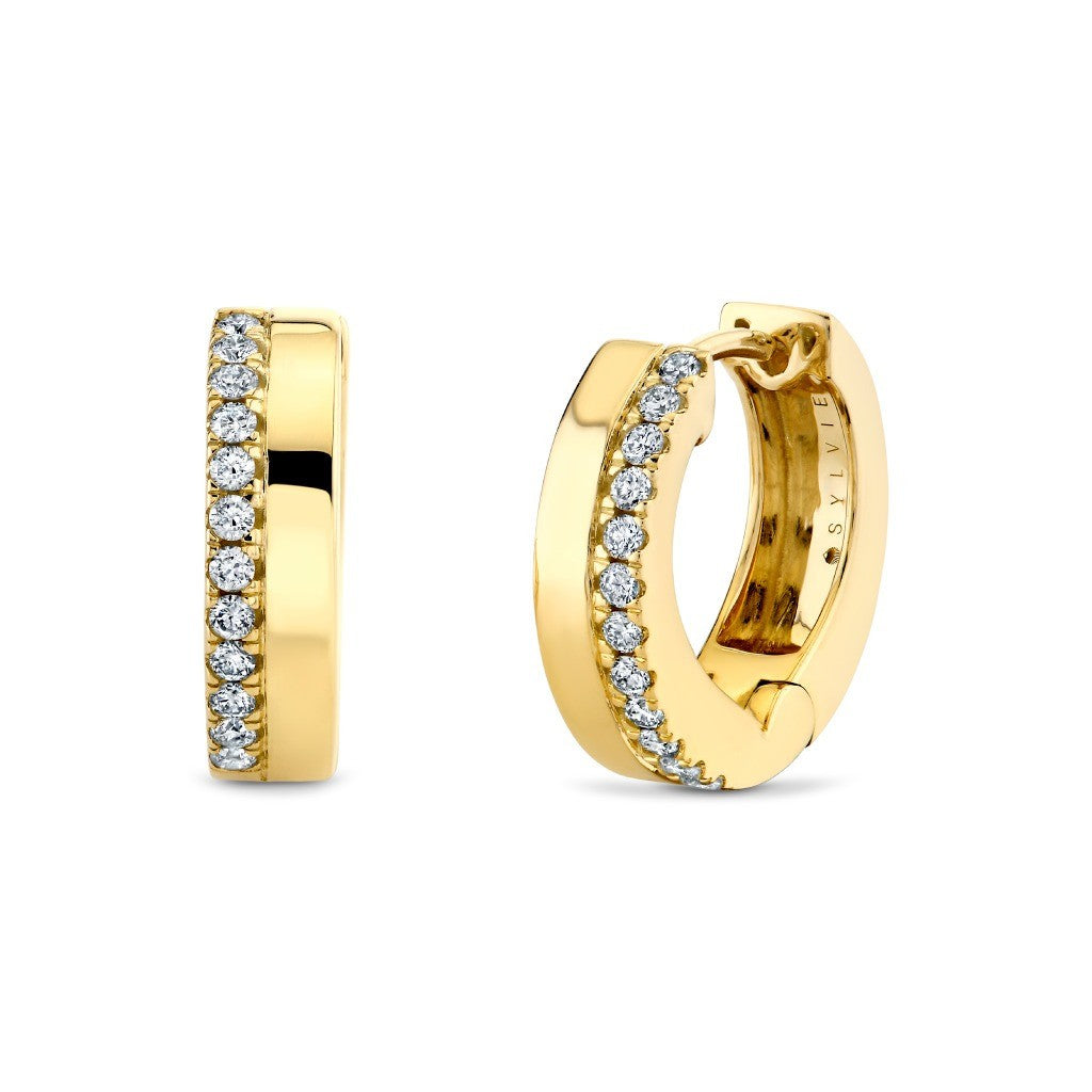 Diamond Huggie Earrings