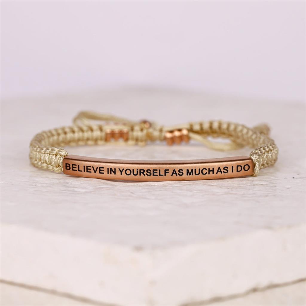 Believe In Yourself As Much As I Do Rope Bracelet