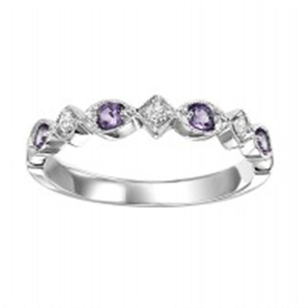 Amethyst & Diamond Ring