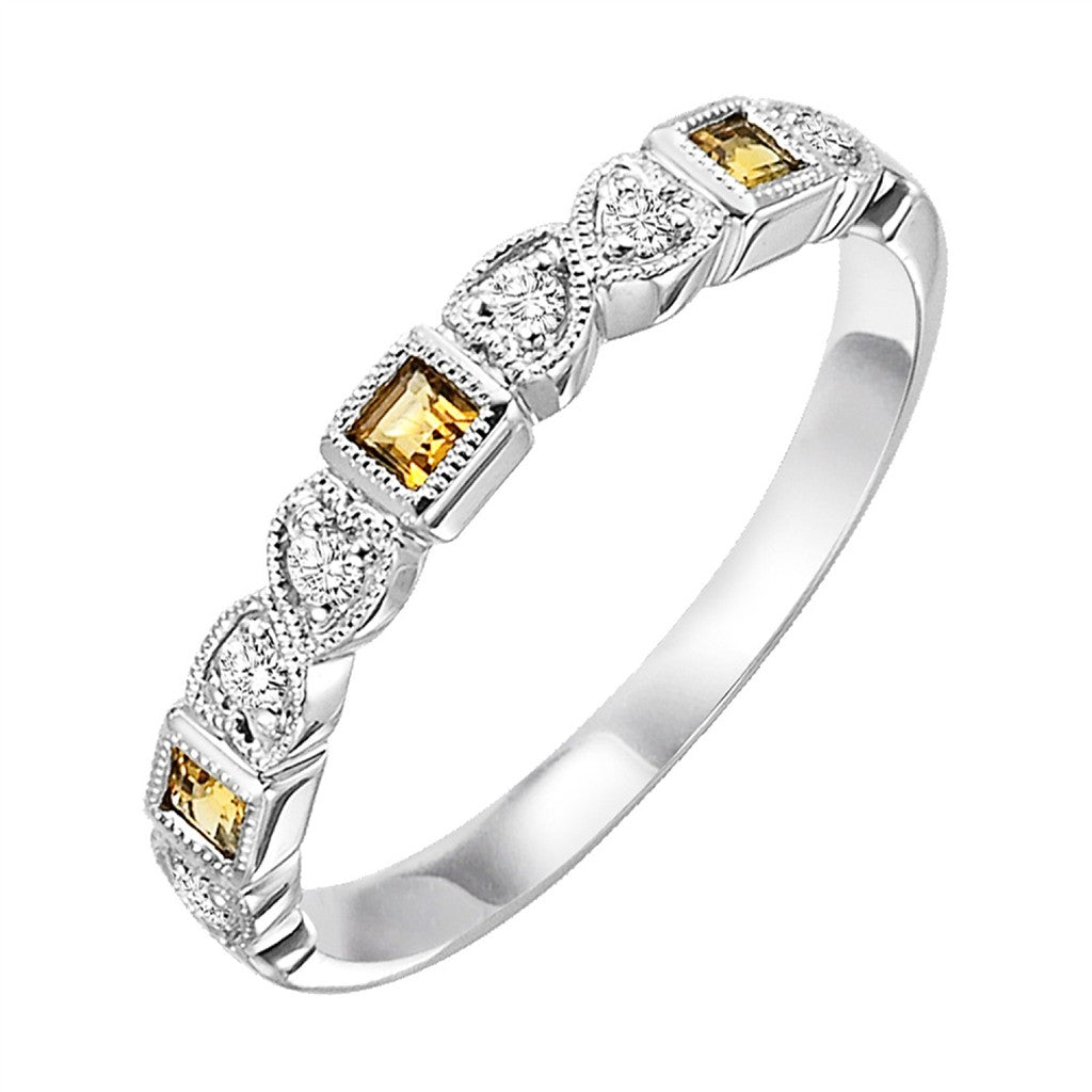 Citrine & Diamond Ring