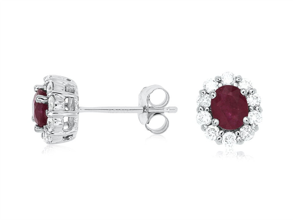 Ruby & Diamond Earrings