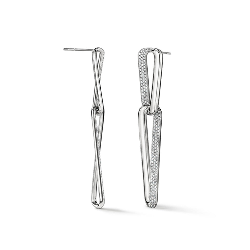 INSIDE/OUT Pave Link Earrings