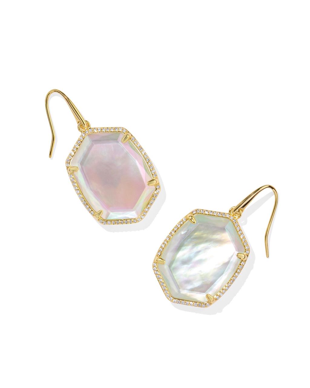 Kendra Scott Daphne Pave Frame Drop Earrings