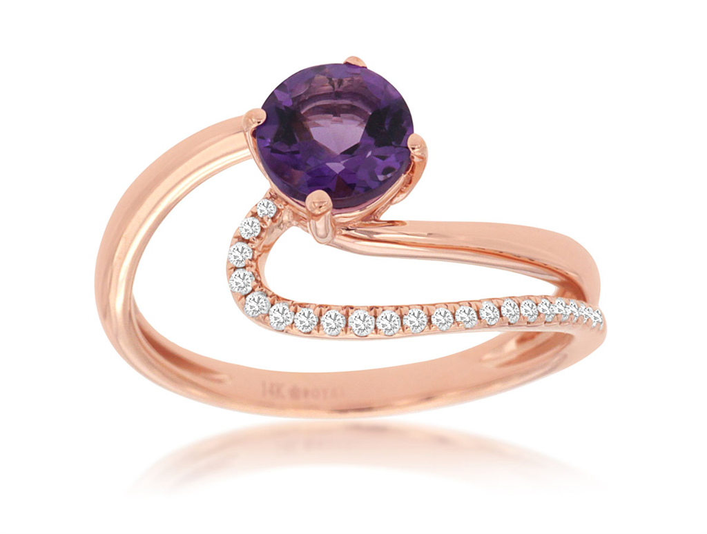 Amethyst and Diamond Ring