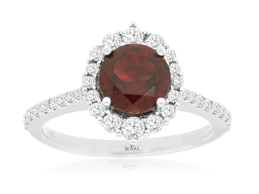 Garnet & Diamond Ring