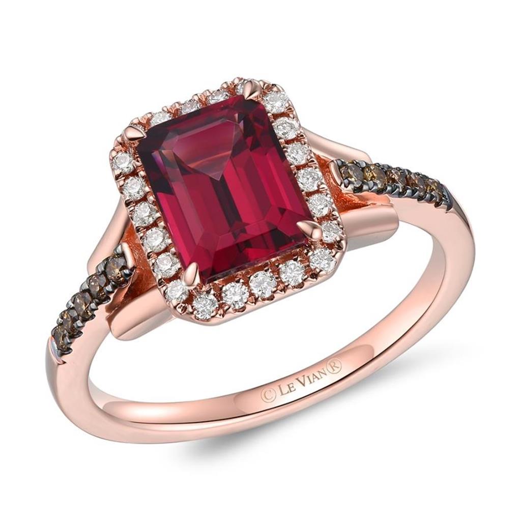 LeVian Garnet & Diamond Ring