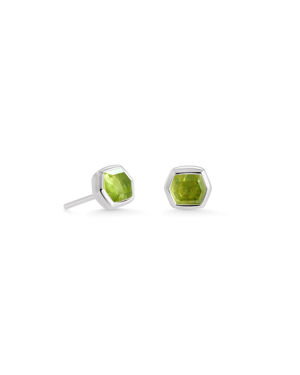 DAVIE STUD EARRINGS STERLING SILVER PERIDOT