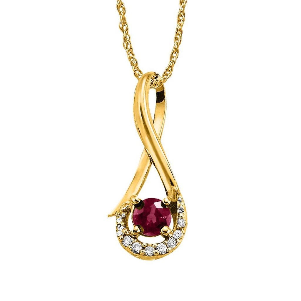 Diamond and Ruby Pendant