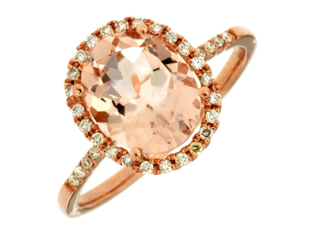 Morganite & Diamond Ring