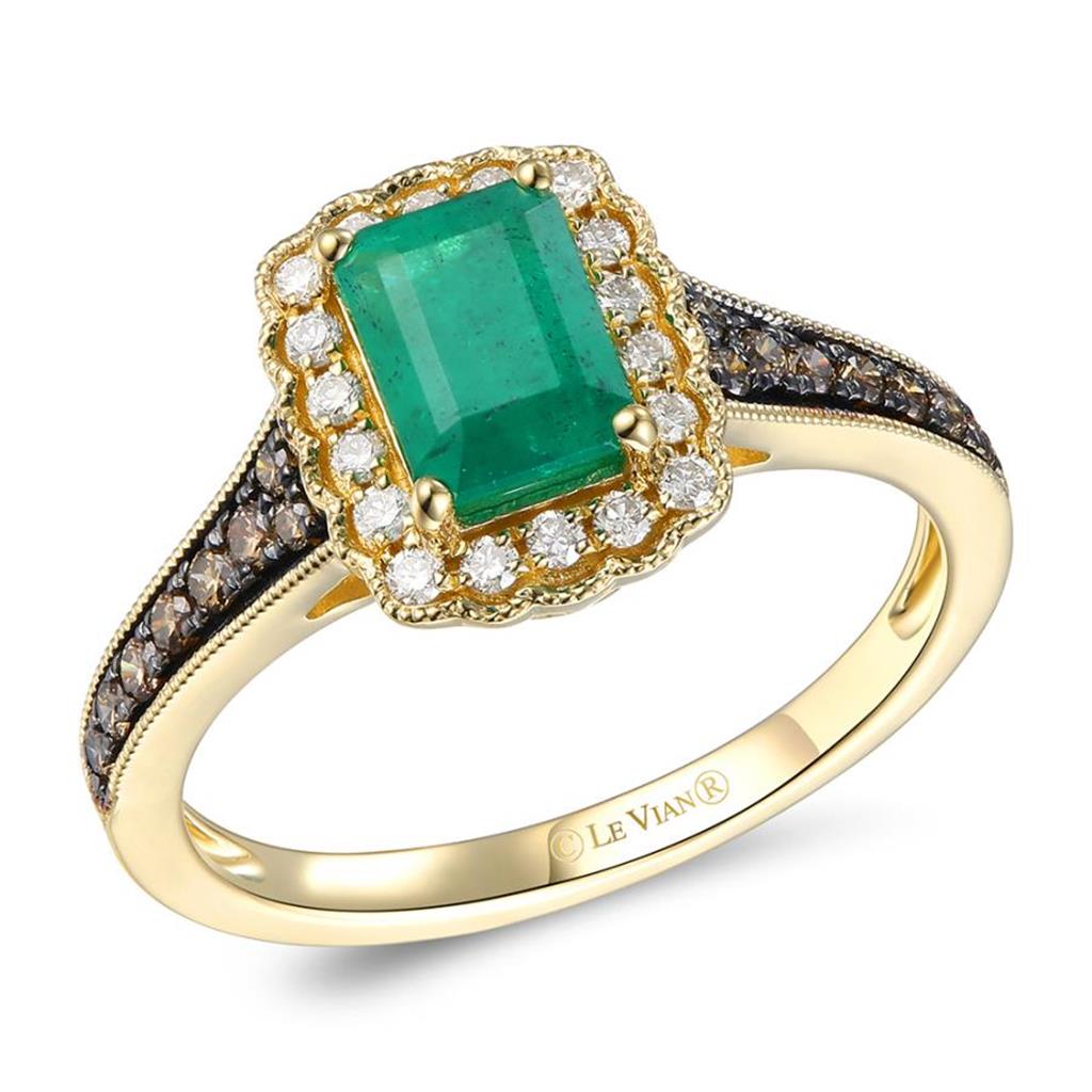 LeVian Emerald & Diamond Ring