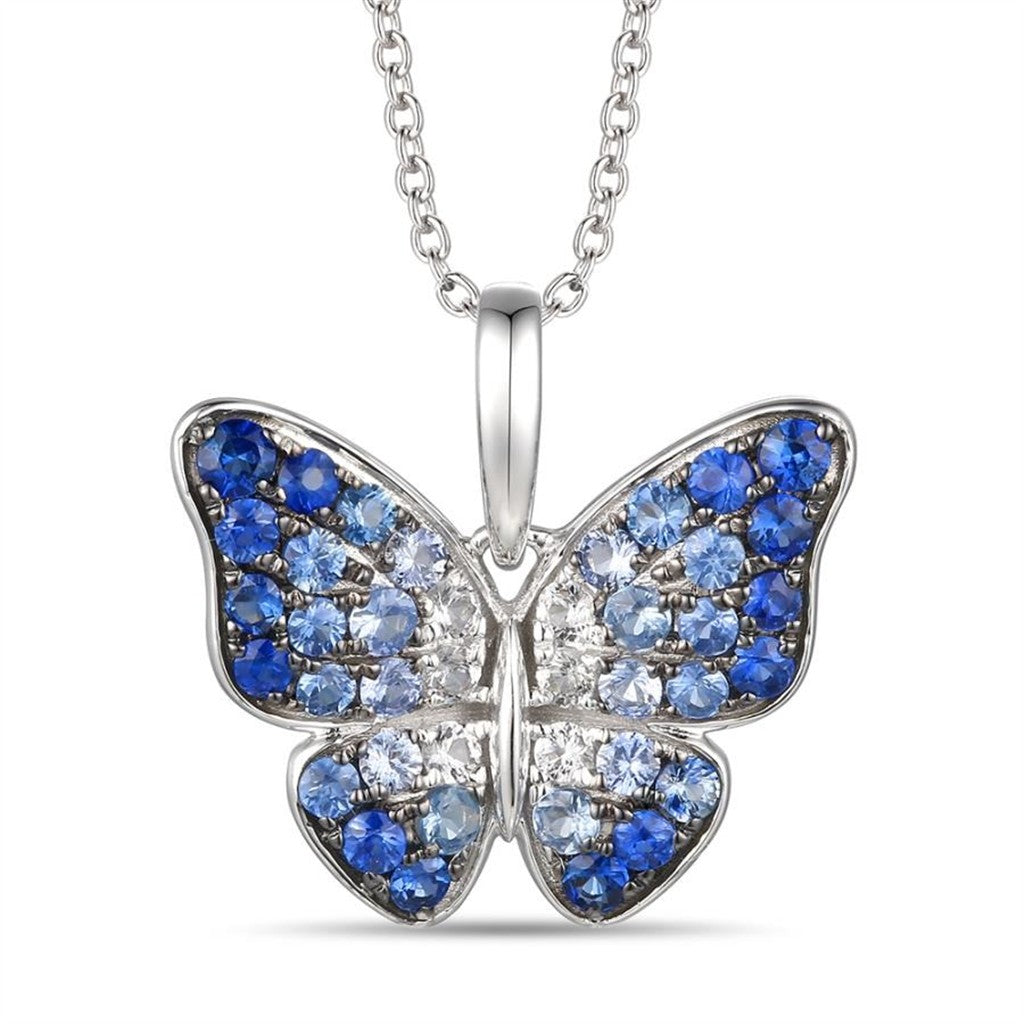 LeVian Sapphire Butterfly Pendant