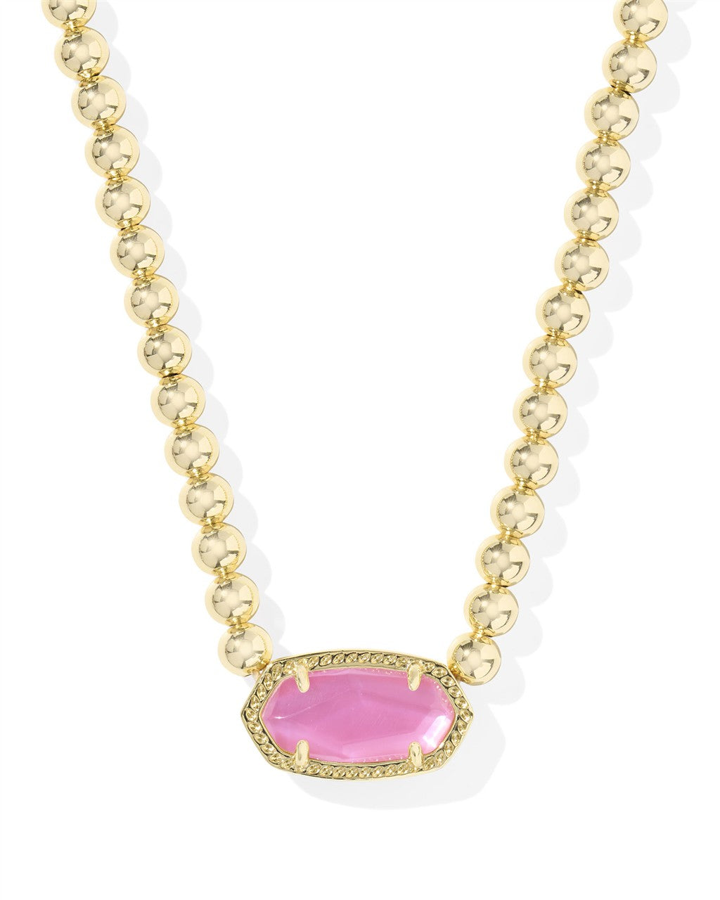 ELISA BEADED NECKLACE GOLD AZALEA ILLUSION