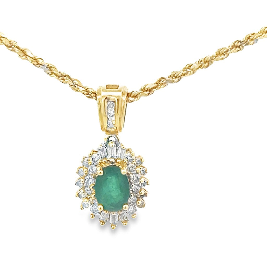 Emerald & Diamond Pendant