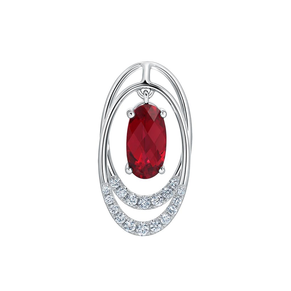 Chatham Ruby & Diamond Pendant