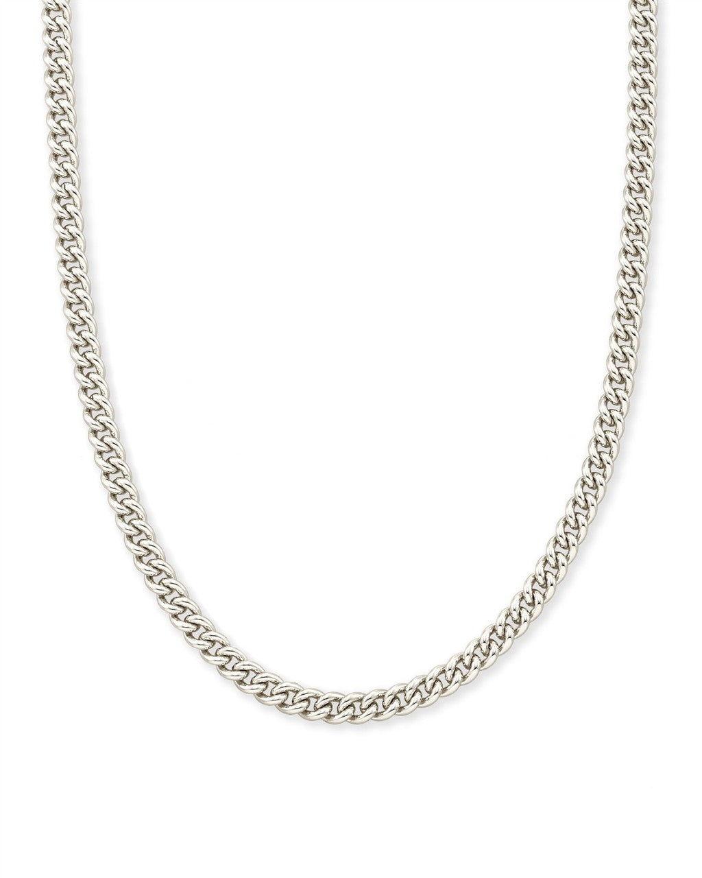 KENDRA SCOTT ACE CHAIN NECKLACE RHODIUM METAL