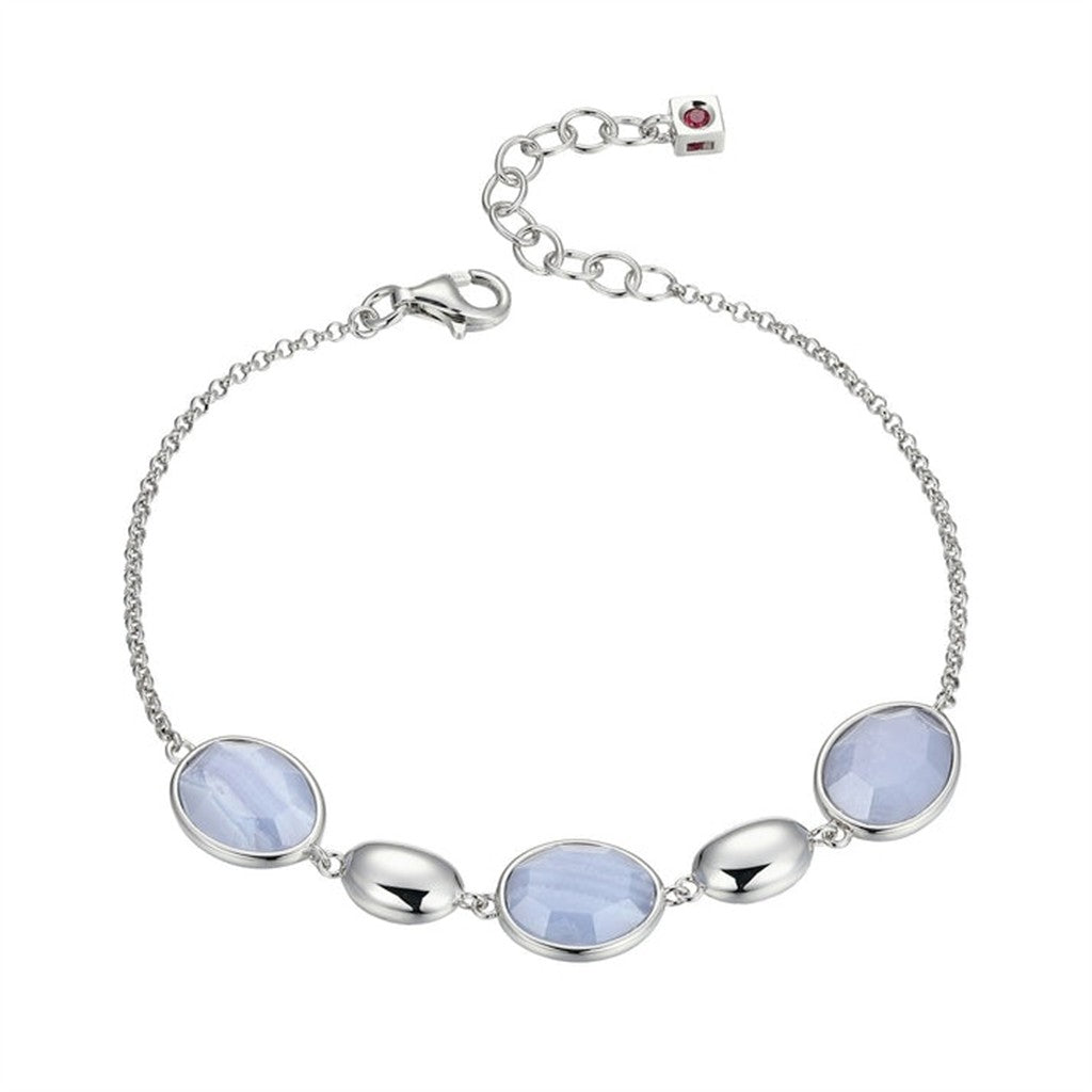 Elle Riviere Blue Lace Agate Bracelet