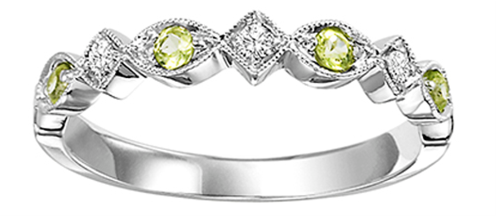 Peridot & Diamond Ring