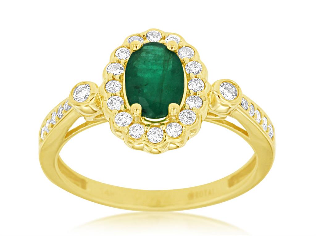 Emerald & Diamond Ring