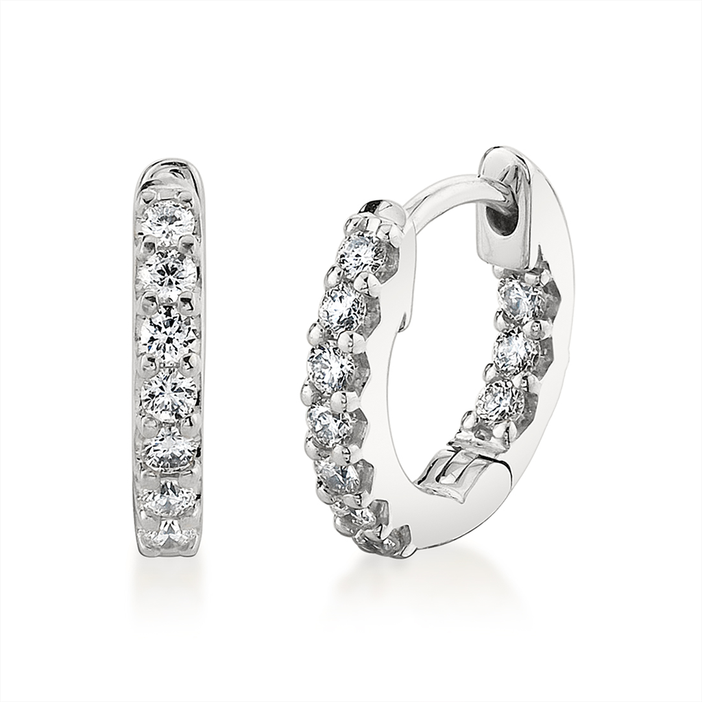 Shell Héritage Diamond Hoop Earrings