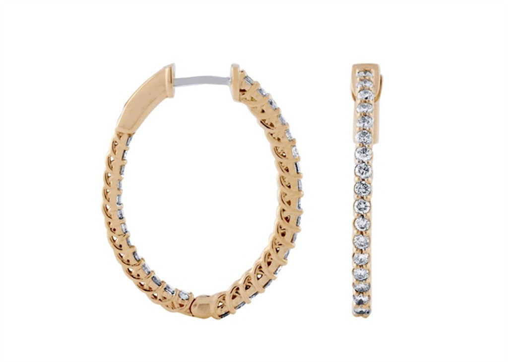Diamond Hoop Earrings