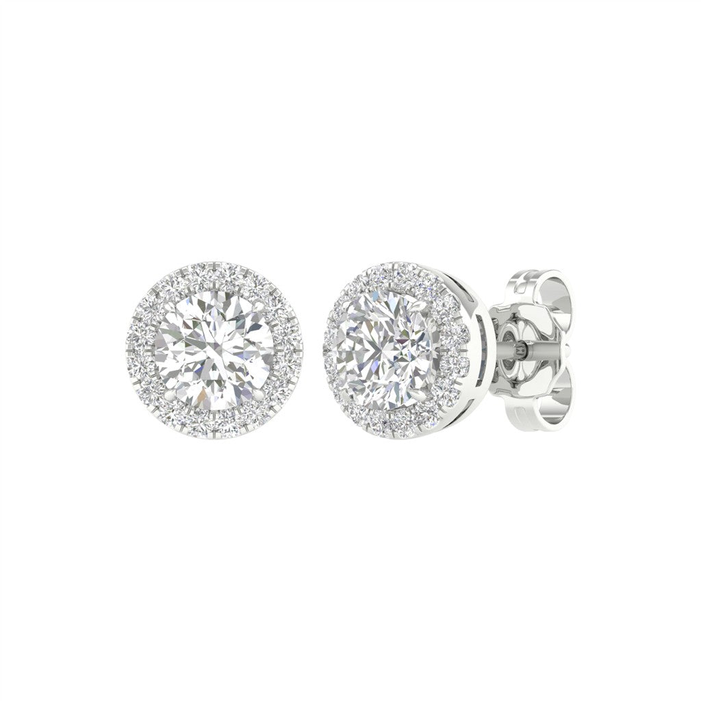 Halo Diamond Studs