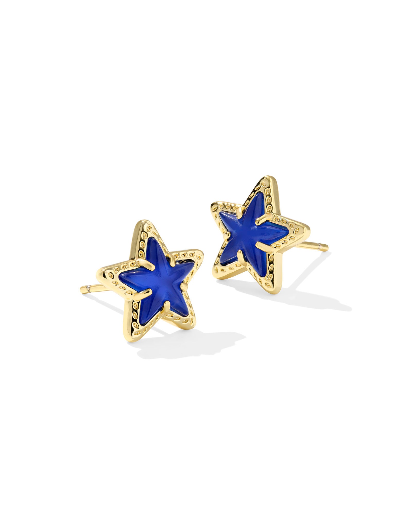 CASSIDY STUD EARRINGS GOLD COBALT ILLUSION